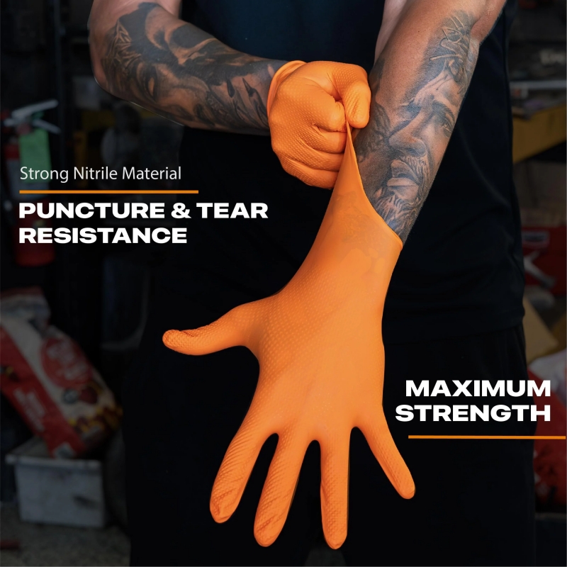 Guantes de nitrilo naranja de  - Disposable Gloves Nitrile reseña y precio