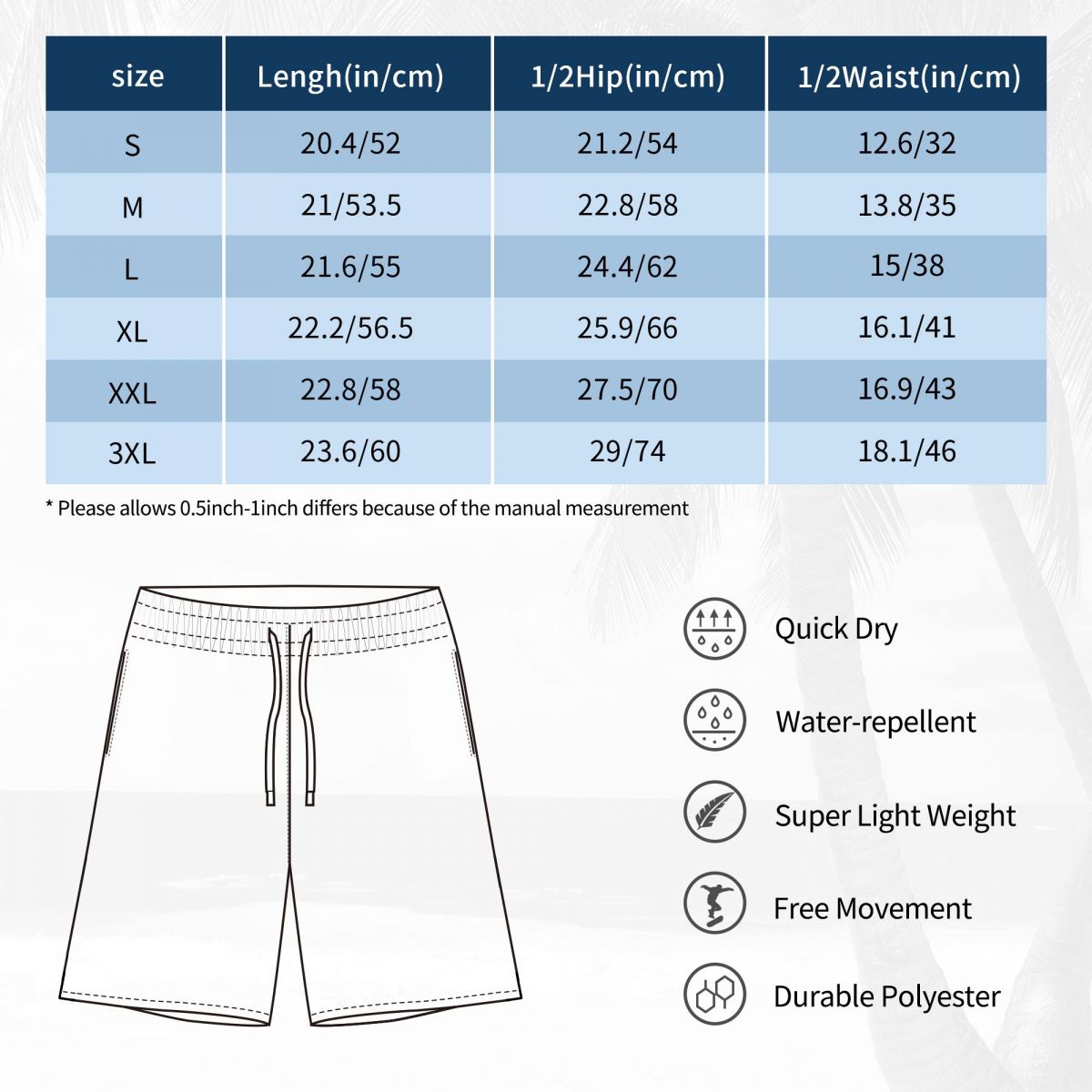 Pantalones cortos de playa par - Medical Lab Board reseña y precio